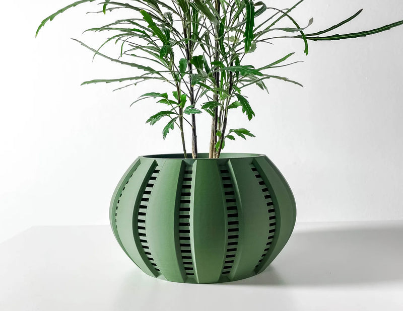 Load image into Gallery viewer, The Balu Planter Pot with Drainage Tray | Modern and Unique Home Decor for Plants and Succulents
