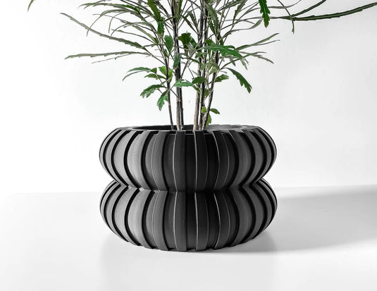 The Wali Planter Pot with Drainage Tray | Modern and Unique Home Decor for Plants and Succulents