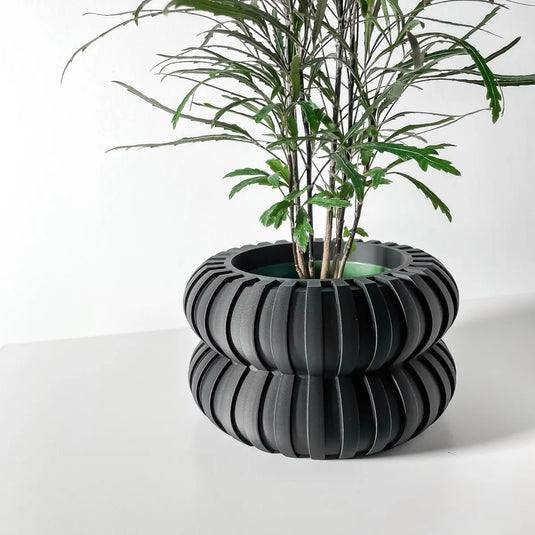 The Wali Planter Pot with Drainage Tray | Modern and Unique Home Decor for Plants and Succulents