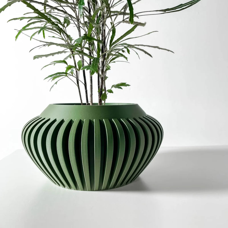 Load image into Gallery viewer, The Caios Planter Pot with Drainage Tray | Modern and Unique Home Decor for Plants and Succulents
