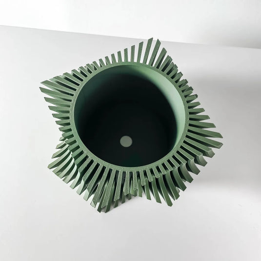 The Anio Wacky Planter Pot with Drainage Tray | Modern and Unique Home Decor for Plants and Succulents