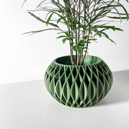 The Revan Planter Pot with Drainage Tray | Modern and Unique Home Decor for Plants and Succulents