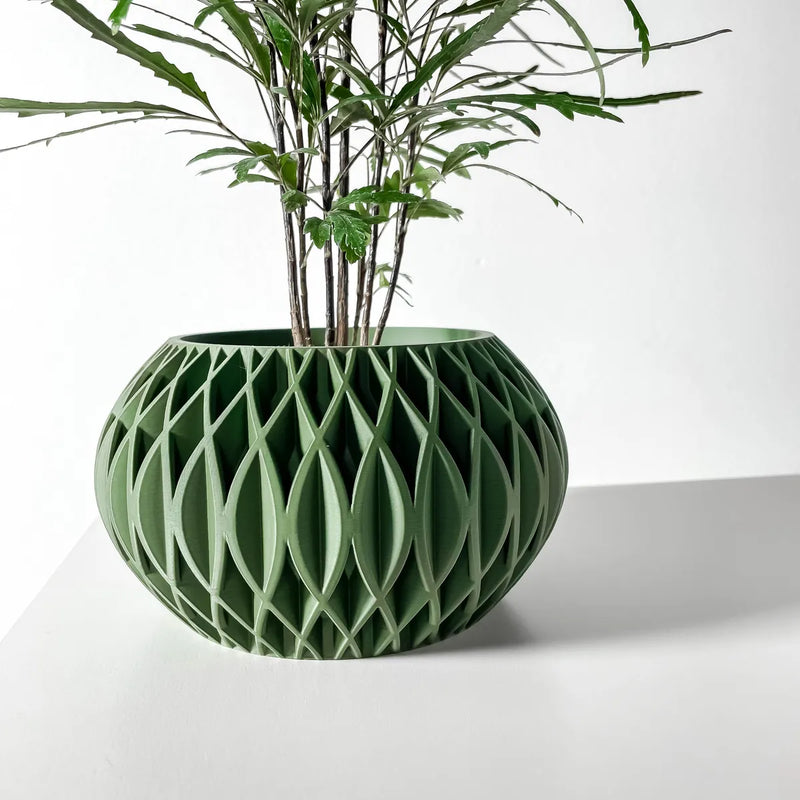 Load image into Gallery viewer, The Revan Planter Pot with Drainage Tray | Modern and Unique Home Decor for Plants and Succulents
