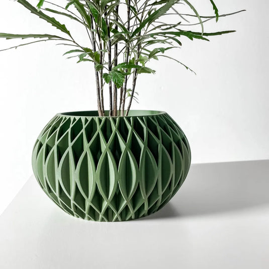 The Revan Planter Pot with Drainage Tray | Modern and Unique Home Decor for Plants and Succulents