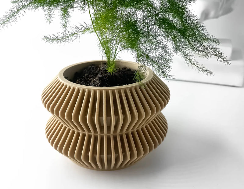 Load image into Gallery viewer, The Rodel Planter Pot with Drainage Tray | Modern and Unique Home Decor for Plants and Succulents
