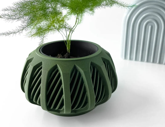The Mirex Planter Pot with Drainage Tray | Modern and Unique Home Decor for Plants and Succulents