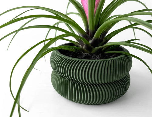 The Avex Planter Pot with Drainage Tray | Modern and Unique Home Decor for Plants and Succulents